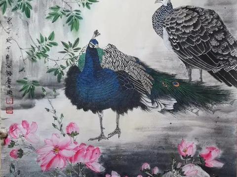构图奇巧,艳而不俗 |花鸟画家李庆友|中国画|广西|作品展|全国|协会_新浪新闻