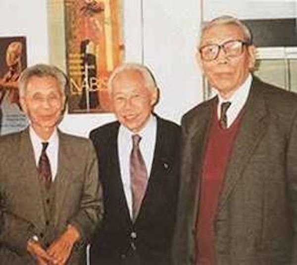 左起吴冠中、赵无极、朱德群