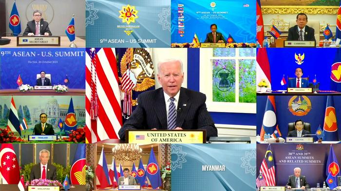 拜登前一日(10月26日)晚些时候参加了东盟-美国视频峰会 视频截图