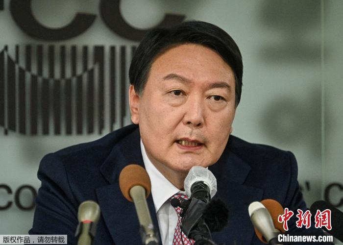 资料图:韩国国民力量党总统候选人尹锡悦。