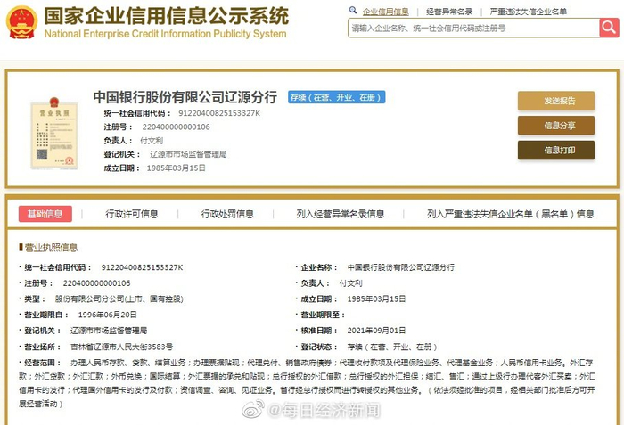 中行辽源分行误付假人民币被罚