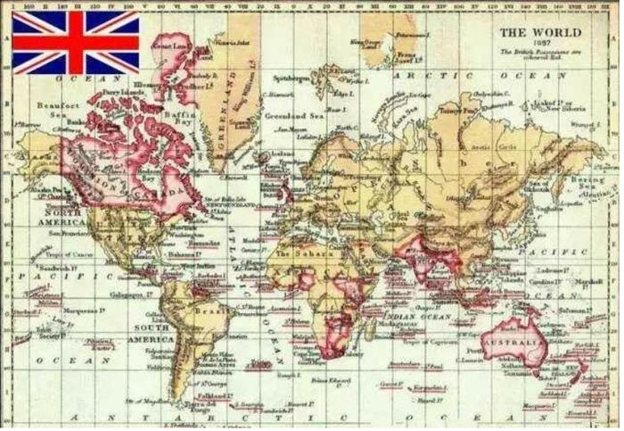 ▲ 全盛时期的“日不落帝国”版图