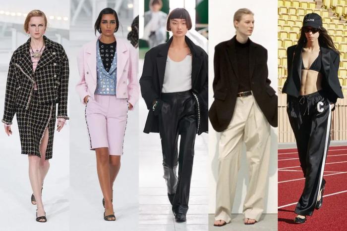 从左至右:Chanel/ Louis Vuitton/ The Row/ Celine