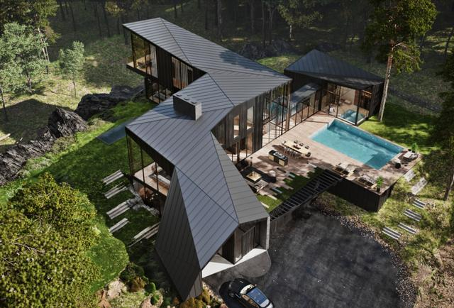 阿斯顿马丁跑到深山盖木屋,5000万人民币一栋