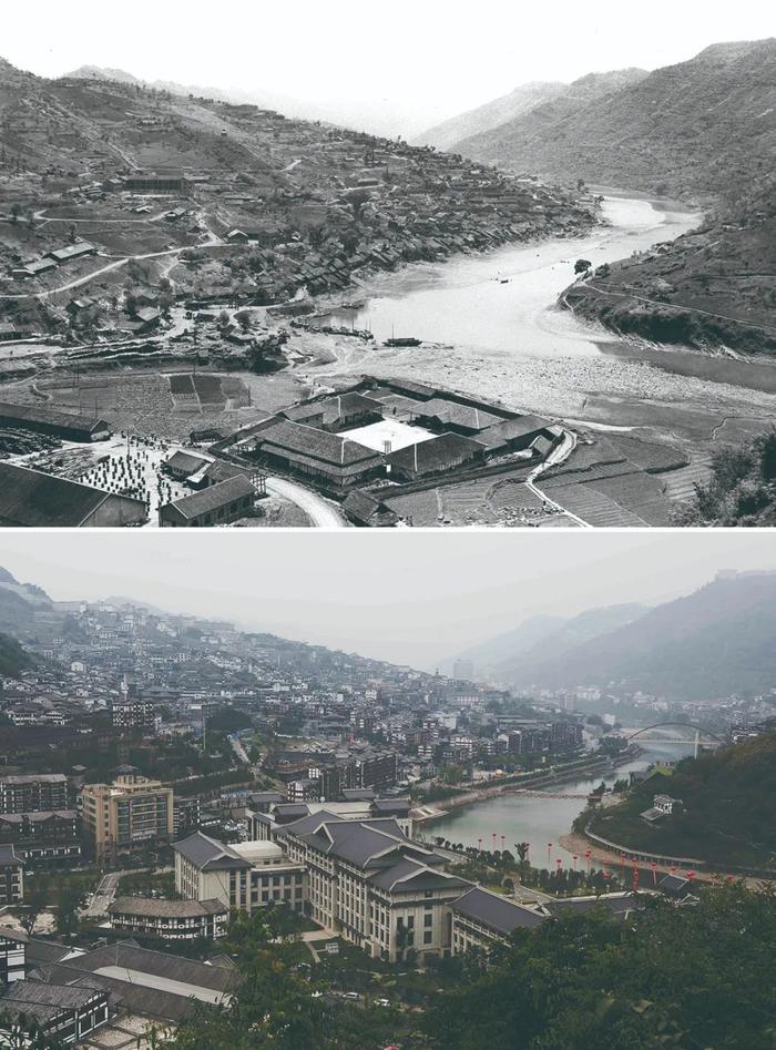 上图:1959年4月拍摄的贵州遵义市茅台镇 (齐观山 摄)