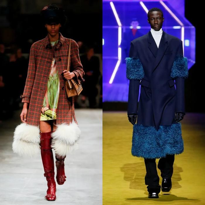 左:PRADA FALL 2017 READY-TO -WEAR,右:PRADA FALL 2022 MENSWEAR