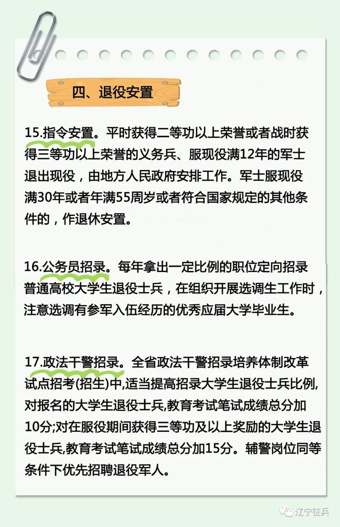 @大学毕业生 这份参军入伍辽宁优待政策清单请查收！