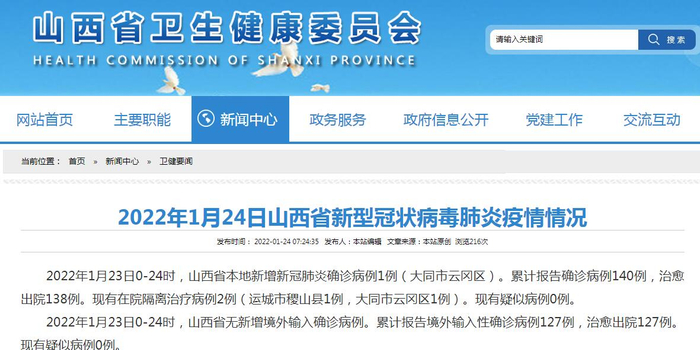 山西大同新增本土确诊1例
/山西大同新增本土确诊1例在哪 山西大同新增本土确诊1例
/山西大同新增本土确诊1例在哪