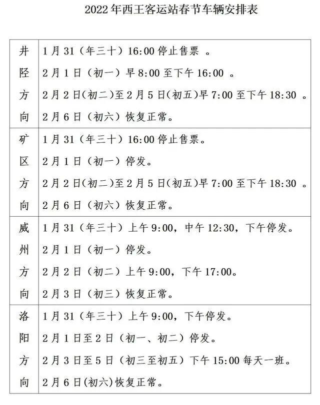 【最新消息】收藏｜石家庄公路枢纽五大客运站2022年春节期间运力安排出炉