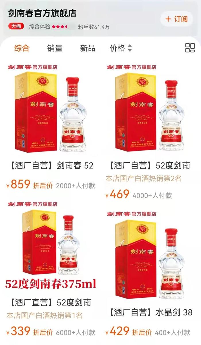 中国名酒销售前三？是剑南春飘了，还是其他酒提不动刀了？