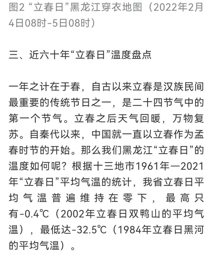 明天立春！黑龙江天气地图来了