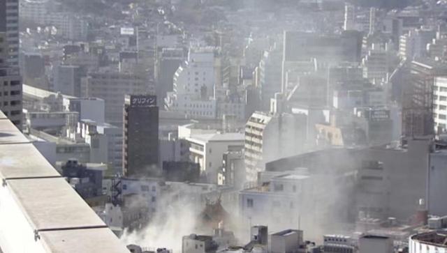 日本横滨市中华街一建筑物起火 伤亡情况仍在确认