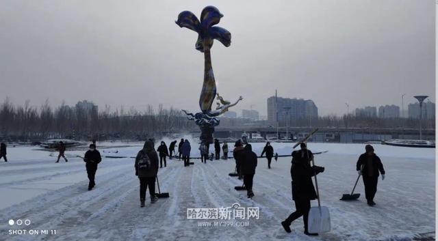 哈尔滨全市主干街路积雪清理完毕 今天还会有阵雪，交警部门发布提示