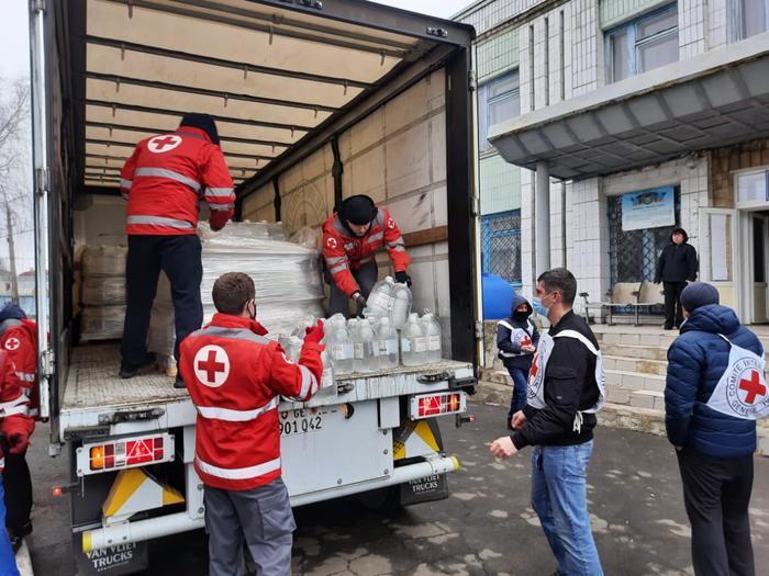 ICRC向乌克兰运送人道救援物资 ICRC 供图