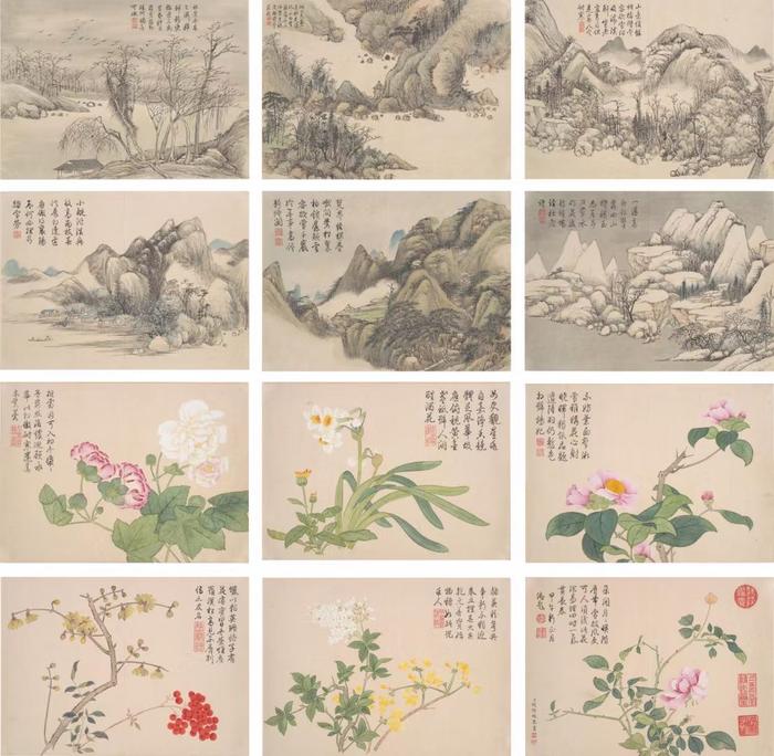 清钱维城| 山水以及没骨花卉册品鉴——大都会藏