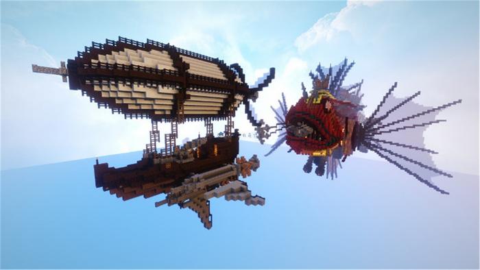 dirigeable steampunk minecraft