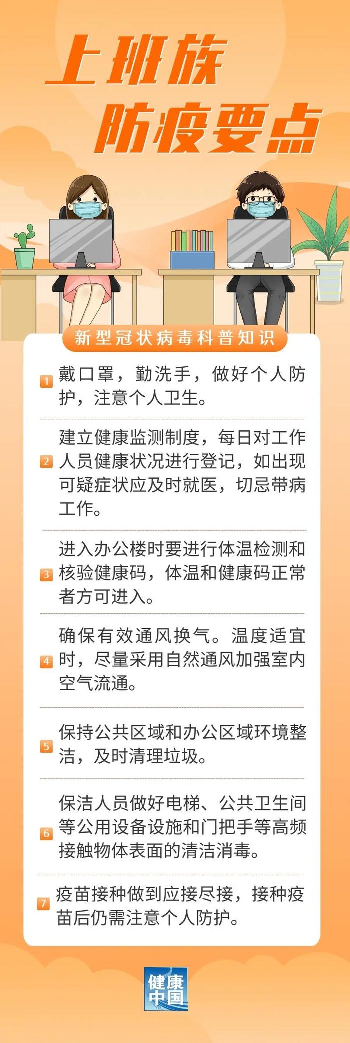 @努力工作的职场人：上班时，这些防疫要点你做到了吗？【新型冠状病毒科普知识】