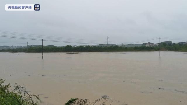 强降雨导致江西江河水位上涨 九江市部分农田民房被淹