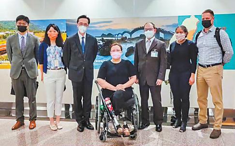 2022年5月30日,美国联邦参议员达克沃斯(图中)窜访台湾。