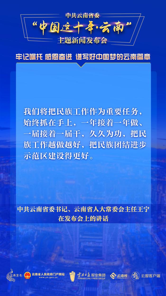 中共云南省委“中国这十年·云南”主题新闻发布会，这些话语振奋人心！