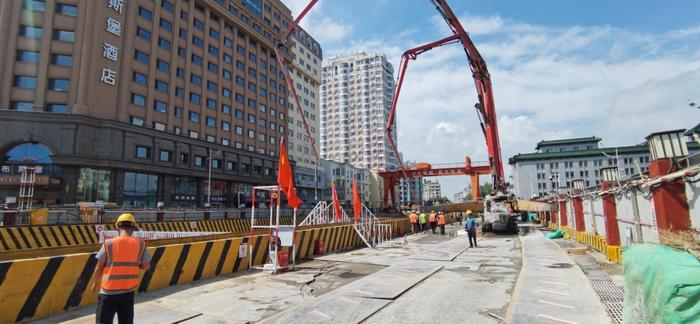 好消息！哈尔滨地铁三号线友谊宫站主体结构提前封顶