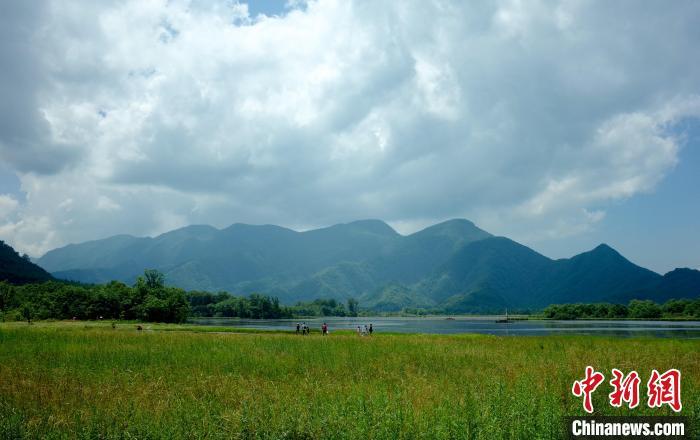 航拍神农架大九湖高山湿地风光