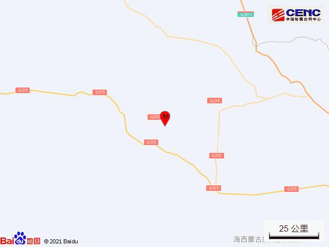 青海海西州直辖区发生4.6级地震