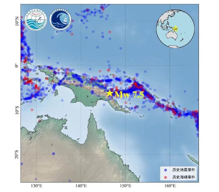 巴布亚新几内亚发生7.6级地震，该区域曾记录过35次海啸事件