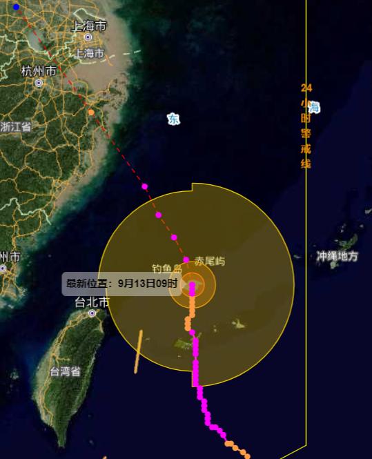 台风“梅花”将于明天下午到夜间在浙江温岭到舟山一带沿海登陆，上海最强风雨影响时段出现在明天下午到后天上午