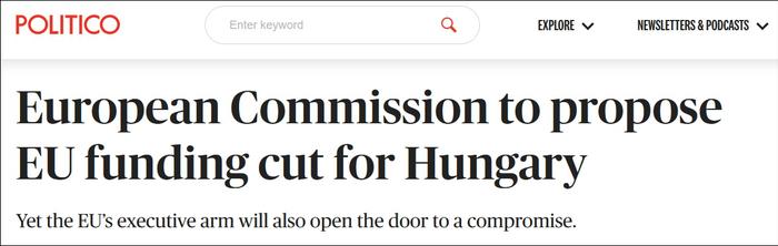 欧盟考虑对匈牙利采取严厉措施：削减发放百亿欧元经费