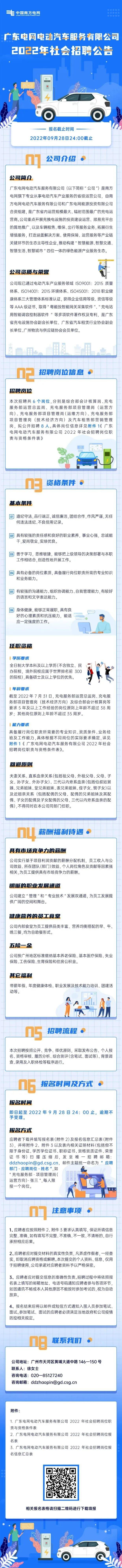 【社招】广东电网电动汽车服务有限公司6岗位面向社会公开招聘