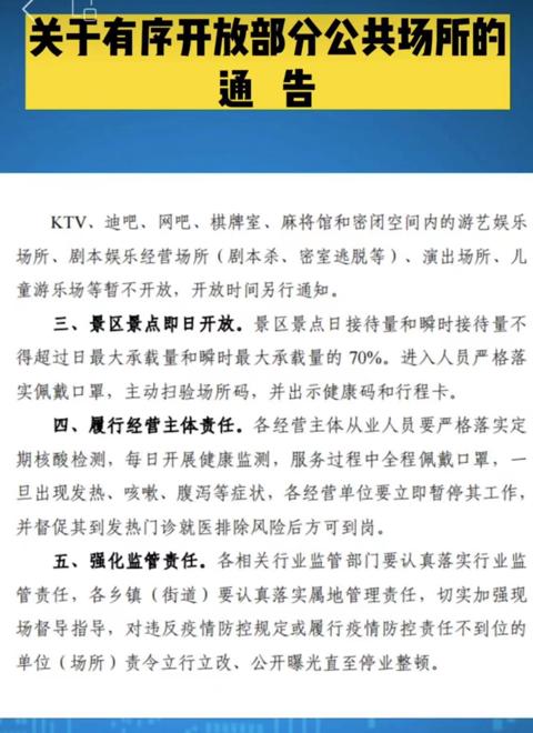 即日起，洛阳瀍河区有序恢复堂食、部分公共场所限流开放