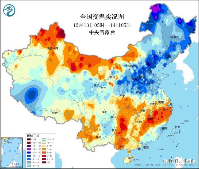 中央气象台：强冷空气即将影响我国大部地区 最低气温将创今年入冬新低