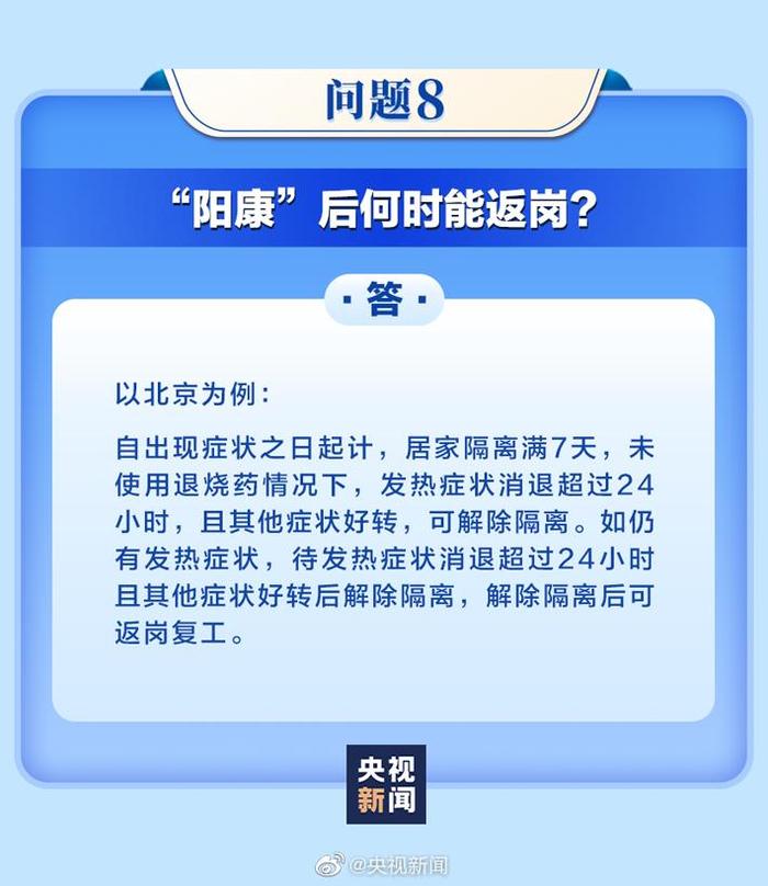 “阳康”后需注意些什么？8个问题为你讲明白