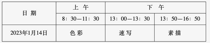 北京市2023年高考美术类专业统一考试定于1月14日举行