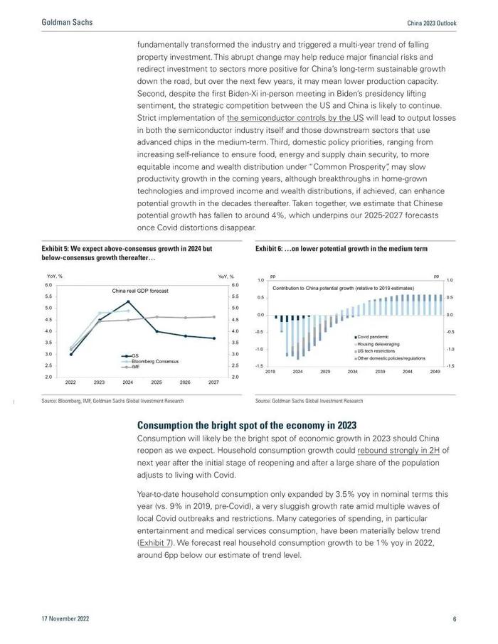 高盛1.6万字报告：中国2023年宏观展望（中英对照）