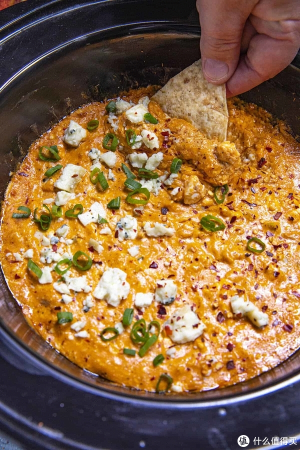 美国家庭聚会必备食品：Crockpot Buffalo Chicken Dip鸡肉蘸酱