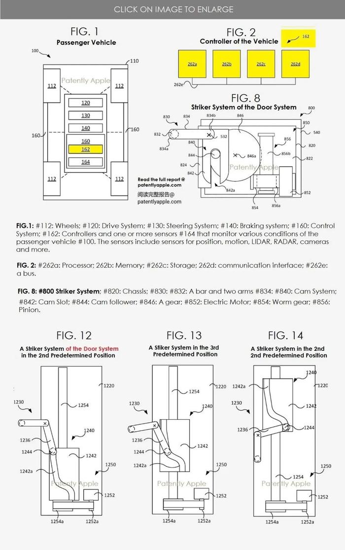 苹果申请了两项 Apple Car 车门设计专利