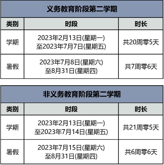 今年暑假时间已确定，一起来看新学期有这些新变化