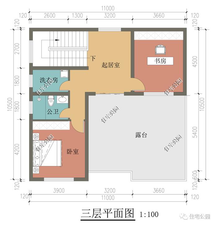 11×12米三层欧式别墅，6米面宽大客厅+朝南套卧打造舒适居住环境