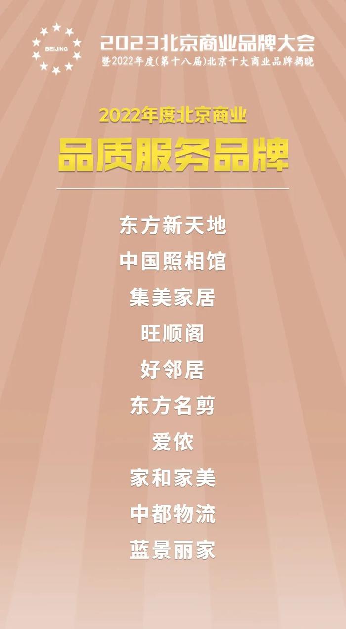 2022年度北京十大商业品牌出炉！今年的揭晓方式有点特别…