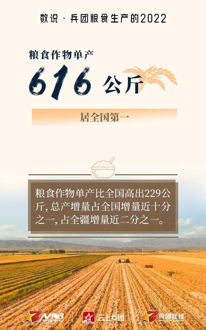 616公斤！兵团粮食作物单产居全国第一！