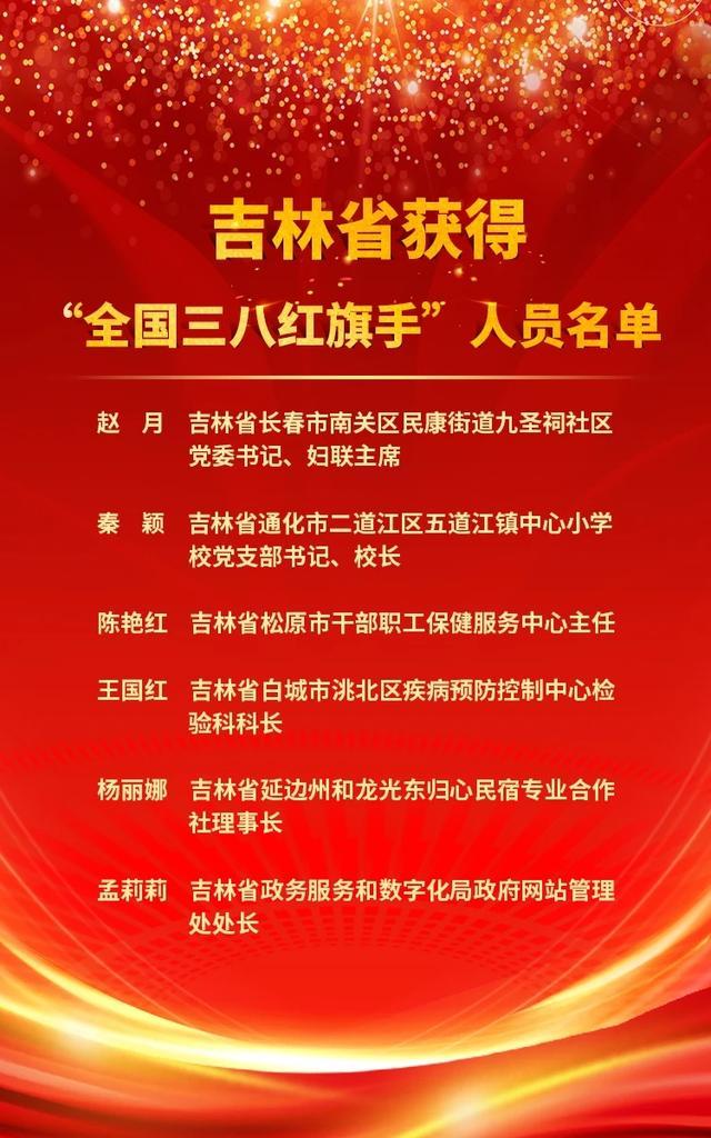 早八条丨2022年度全国三八红旗手（集体）表彰名单公布，吉林省6人、5集体上榜