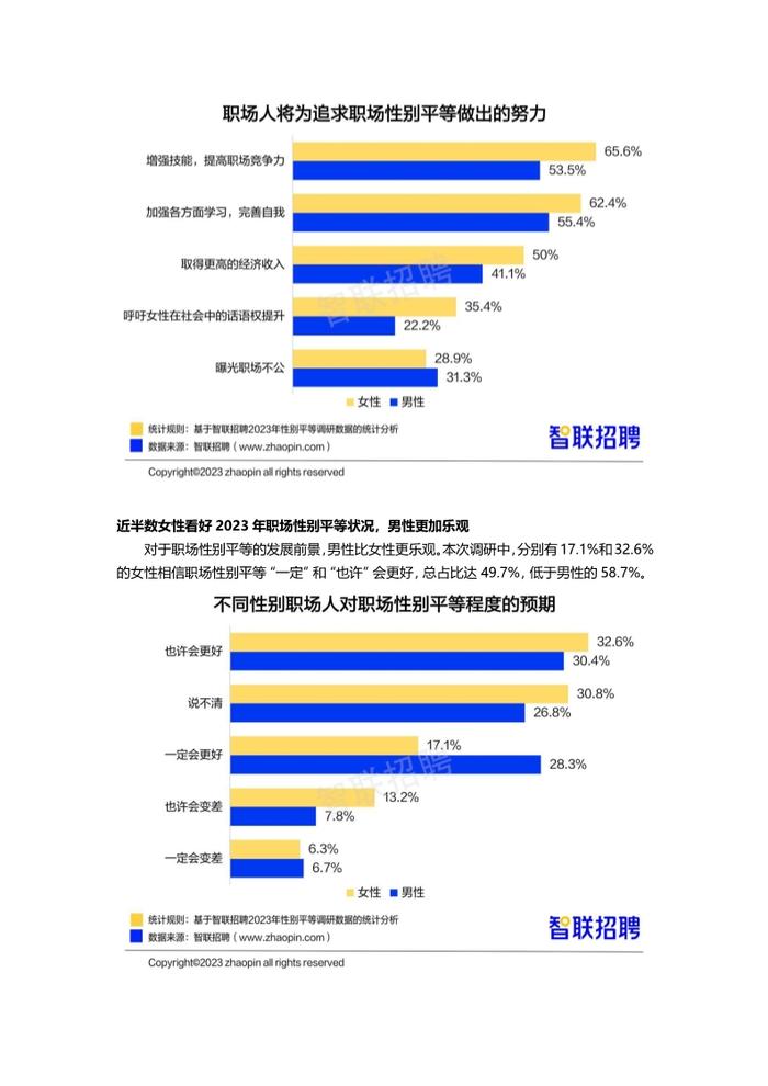 数据报告：2023中国女性职场现状调查报告，女性平均月薪8689元（21页 | 附下载）