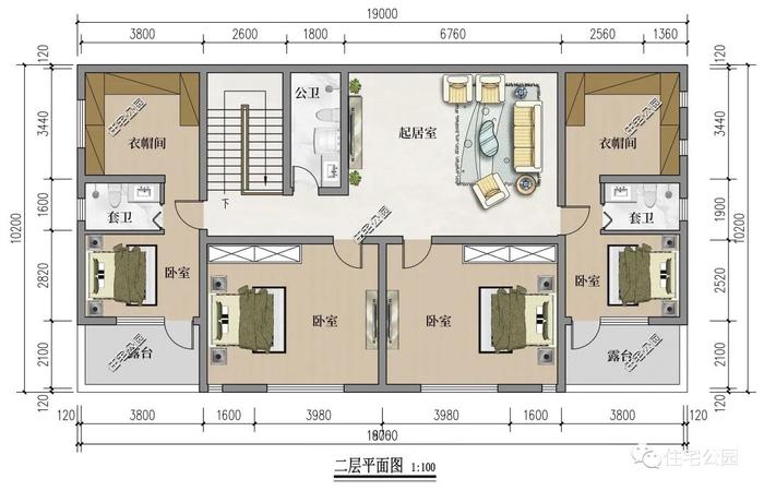 带大客厅的新中式二层雅宅，多朝南卧室+豪华套房居住舒适度更佳