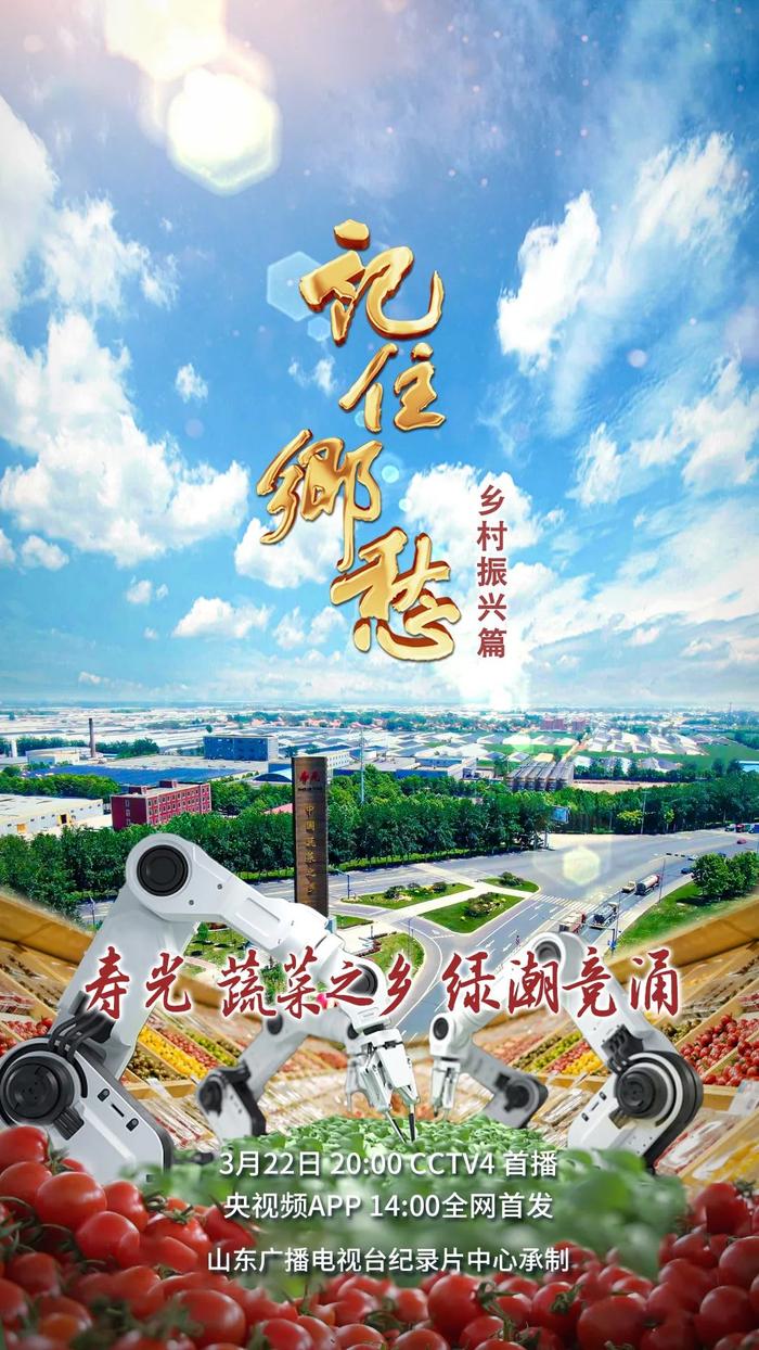 今晚CCTV4播出山东广电纪录片《记住乡愁》第九季《寿光：蔬菜之乡 绿潮竞涌》