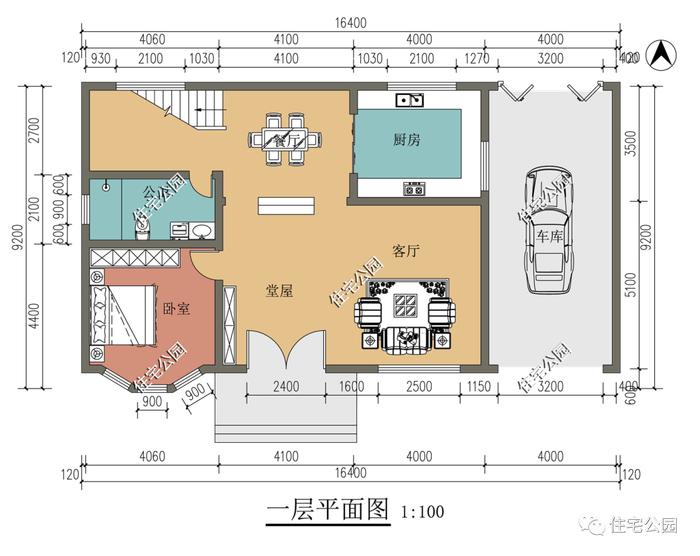 主体造价30万，11×10米带独立车库的二层简欧别墅