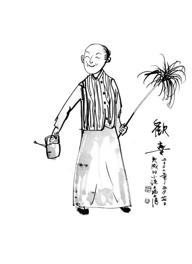 新年新作｜冯骥才为《俗世奇人新篇》画的新插图