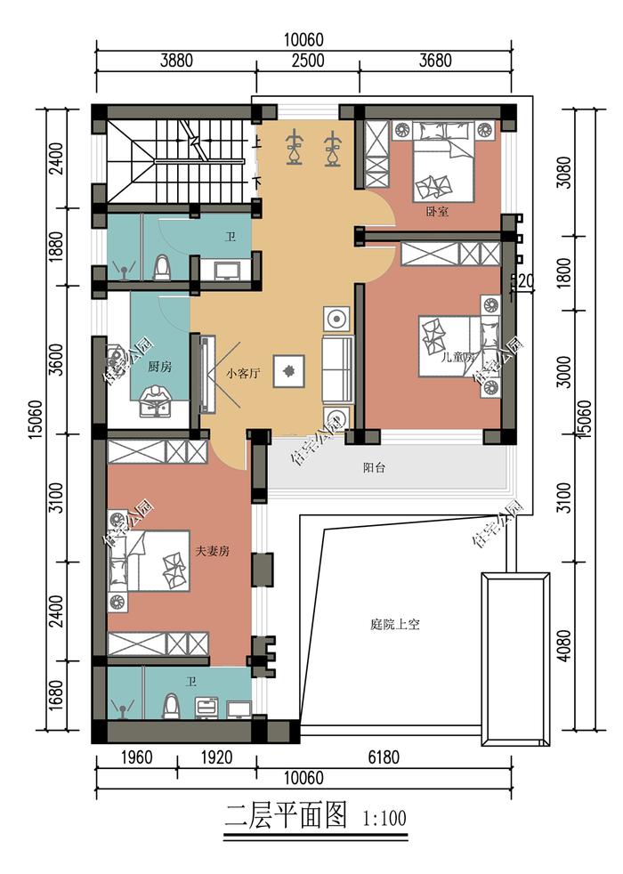 主体造价27万，10×15米带屋顶露台的现代二层别墅