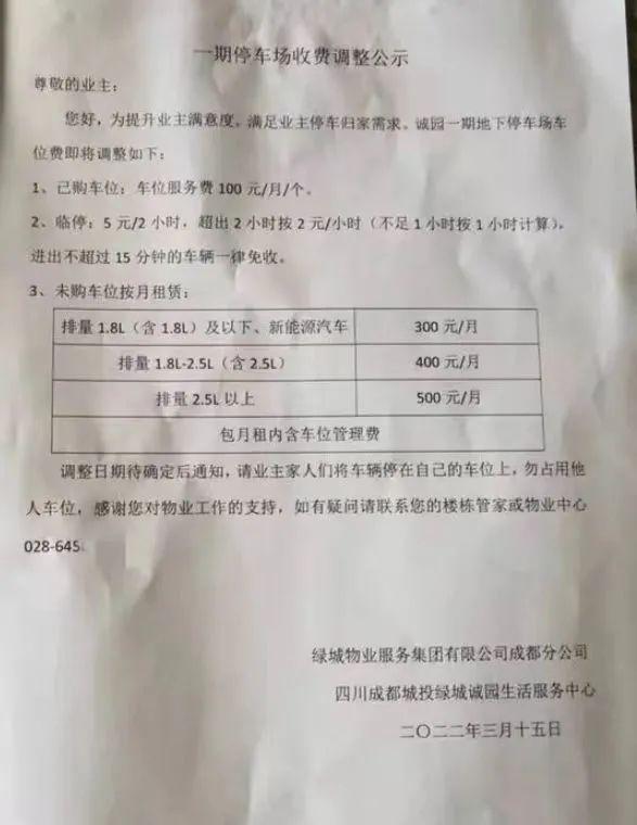 按排量收停车费，最高1600元/月？市场监管局：没违法…